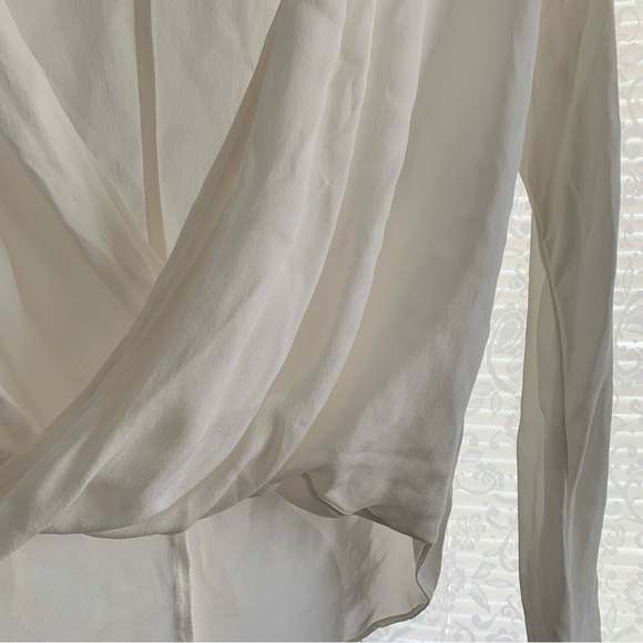Aritzia Babaton 100% Silk Low Draped Blouse - Picture 3 of 5
